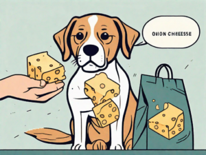 A curious dog sniffing a bag of cheese and onion crisps