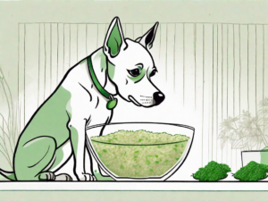 A curious dog sitting next to a bowl of cilantro lime rice